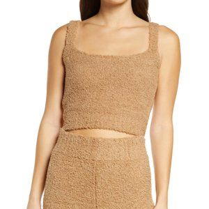 SKIMS Cozy Knit Tank in Brown